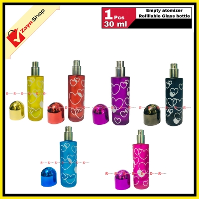 Picture of Empty Bottle 30ml  Refillable Spray Atomizer Round Shape  Glass 1pcs