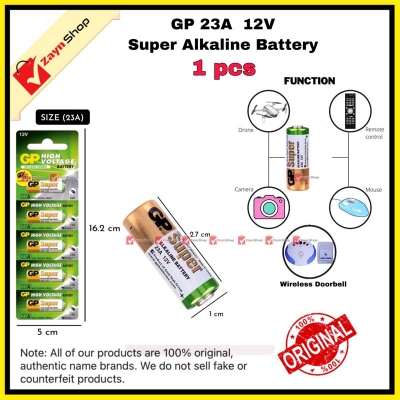 Picture of GP 23A 12V Alkaline Battery  High Voltage 1pcs Used for  Wireless Door Bell / Remote Control/Alarms