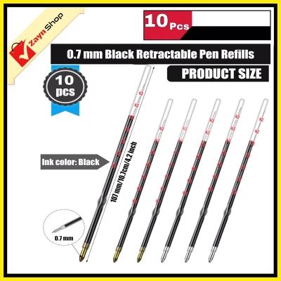 Picture of Ball pen Refills For Retractable Pen / click pen Tip pen Refill 0.7mm Black color pack of 10pcs