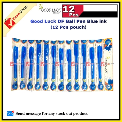 Picture of Good Luck DF Ball Pen Blue ink 0.6mm (12 Pcs pouch)