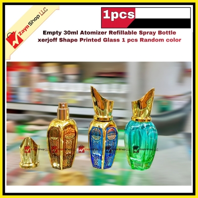 Picture of Empty 30ml Perfume Atomizer Refillable Spray Bottle xerjoff Shape Printed Glass 1 pcs Random color(Multicolor)
