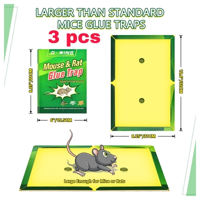 Picture of Mouse Board Rat Bond Traps Green Killer size 12"x8" (1 PSC or 3PCS) Mouse Sticky Mice Glue Trap High Effective Rodent
