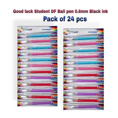 Picture of Good Luck Student  DF Ball pen  Black ink 0.6mm pack of 24 pcs