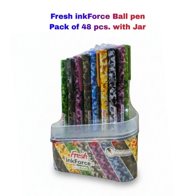 Picture of Fresh inkForce Ball pen Pack of 48 pcs with Jar