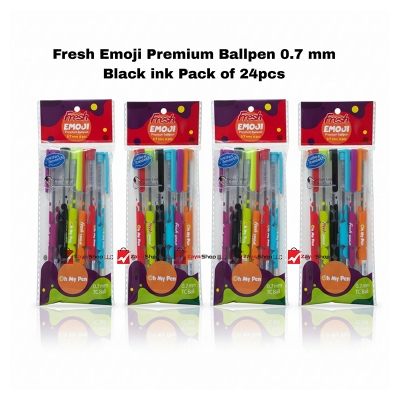 Picture of Fresh Emoji Premium Ballpen 0.7 mm Black ink Pack of 24pcs