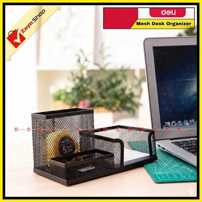 Picture of Deli Mesh Desk Organizer Black 9175 Mesh steel(Black)