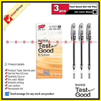 Picture of Test Good Gel Ink Pen Black 0.5mm 3 pcs(Black)