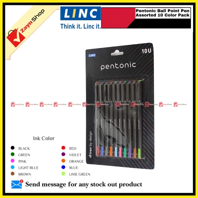 Picture of Linc Pentonic Ball Point Pen Assorted 10 Color Pack