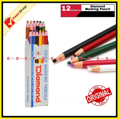 Picture of Diamond China Marking Color Pencil   pack of 12 Colors