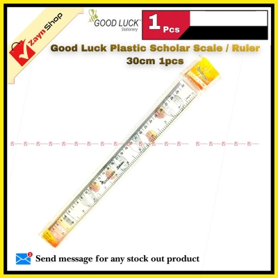 Picture of Good Luck Plastic Scholar Scale / Ruler  30cm 1pcs