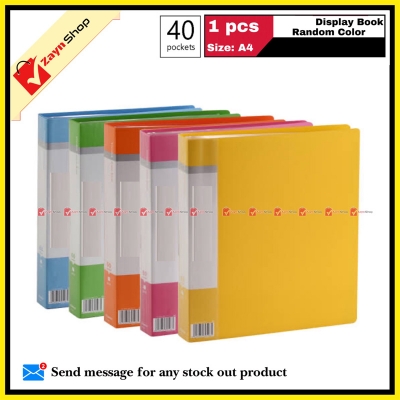 Picture of Display Book 40 Pocket Thin Plastic File Folder Display Presentation Book, A4 Size Random Color 1pcs - Innovative Design - Organize with Style