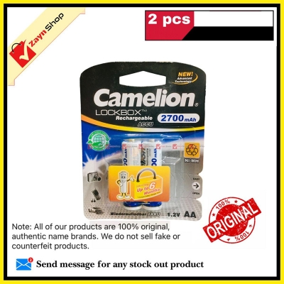 Picture of Camelion Rechargeable AA Battery Ni-MH 2700 mAh Ni-MH 1.2v Pack of 2pcs