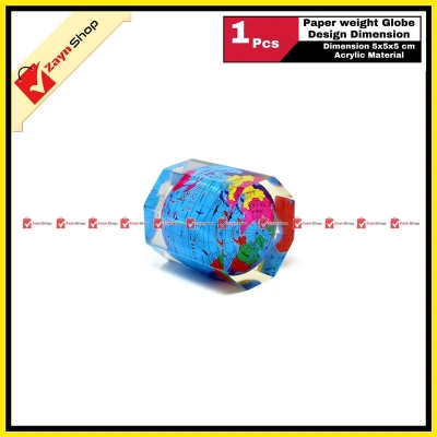 Picture of Paper weight Globe Design Dimension 5x5x5 cm Acrylic Material Random Design
