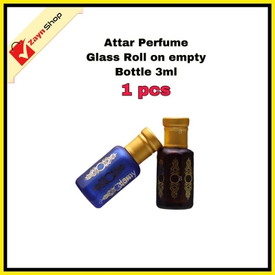 Picture of Roll on attar Empty Refillable Glass Matte Premium Bottle Random color 3ml 1 pcs