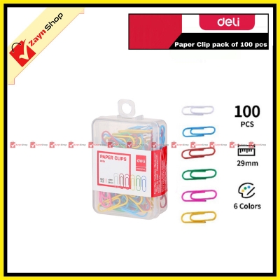 Picture of Deli Color Paper Clip Gems clip  Pack of 100 pcs(Multicolor)