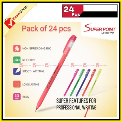 Picture of Good Luck Superpoint DF Ball Pen Black ink 0.5mm pack of 24 pcs
