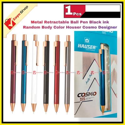 Picture of Metal Retractable Ball Pen Black ink Random Body Color Houser Cosmo Designer 1 pcs