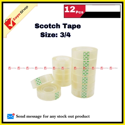 Picture of Scotch Tape Small Transparent 3/4" 0.75 inch  12 pcs