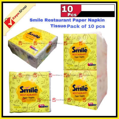 Picture of Smile Restaurant Paper Napkin Tissue pack of 10 pcs