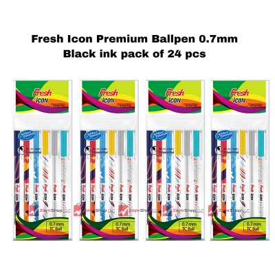 Picture of Fresh Icon Premium Ballpen 0.7mm Black ink pack of 24 pcs