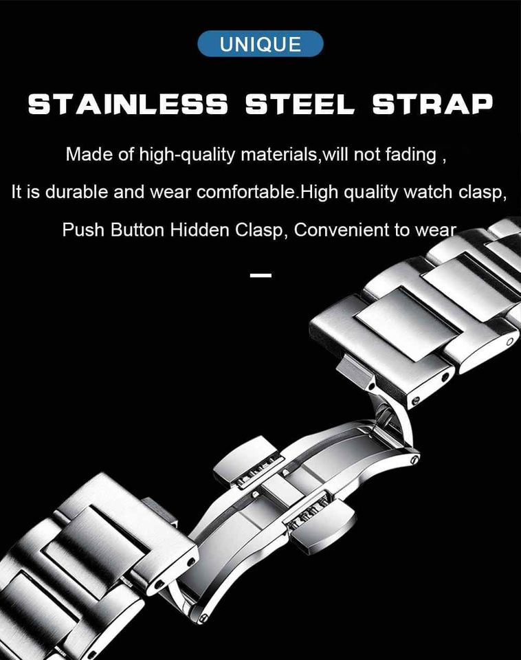 Picture of Inspired by podeghar 613 Luxury Watch Business Waterproof Male Clock Luminous Date Stainless Steel Square Quartz Men Watch