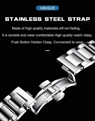 Picture of Inspired by podeghar 613 Luxury Watch Business Waterproof Male Clock Luminous Date Stainless Steel Square Quartz Men Watch