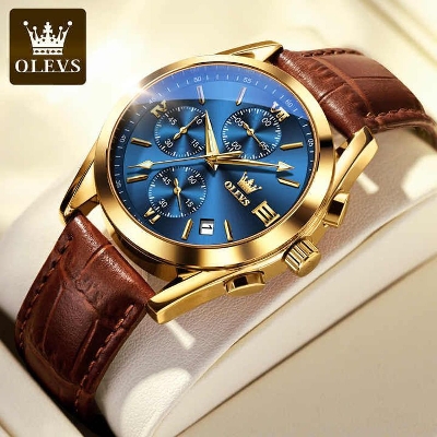 Picture of Inspired by olevs Leather Quartz Fashion Watch for Men