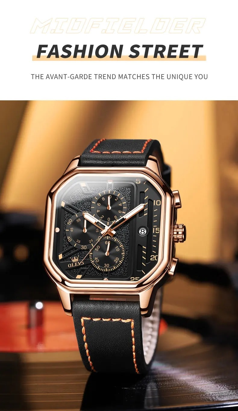 Picture of Square Skeleton Quartz Watch For Men