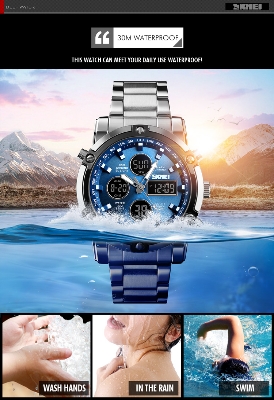 Picture of Versatile -Choice and Remark -SKMEI Fashionable Quartz Dual Display Watch 1389- Avant-garde Qualityful - Easy To care and Longive