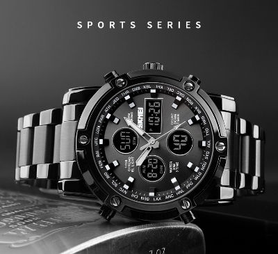 Picture of Versatile -Choice and Remark -SKMEI Fashionable Quartz Dual Display Watch 1389- Avant-garde Qualityful - Easy To care and Longive