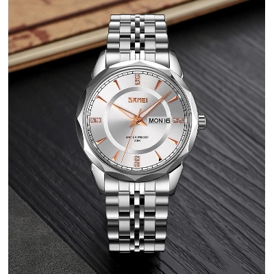 Picture of Skmei 9268 Luxury Fashion Stainless Steel Quartz Movement Waterproof Watch For Men - ঘড়ি Preferble - Low Hassle and Maintanance