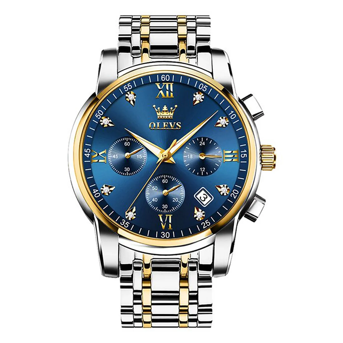 Picture of Inspired by Superlative Understated -Craftsmanship and Trendy -OLEVS 2889 Quartz Stainless Steel Strap Watch For Men- Progressively Better