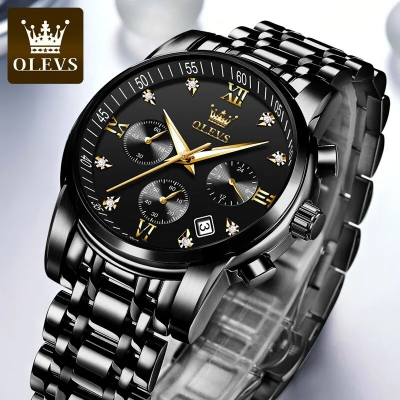 Picture of Inspired by Superlative Understated -Craftsmanship and Trendy -OLEVS 2889 Quartz Stainless Steel Strap Watch For Men- Progressively Better