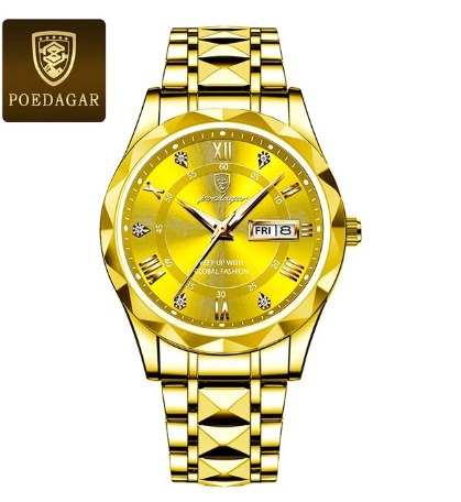 Picture of Inspired by Podedagar - Men's Luxury Brand Watch, Waterproof, Luminous, Week Date, Stainless Steel, Quartz