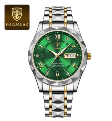 Picture of Inspired by Podedagar - Men's Luxury Brand Watch, Waterproof, Luminous, Week Date, Stainless Steel, Quartz