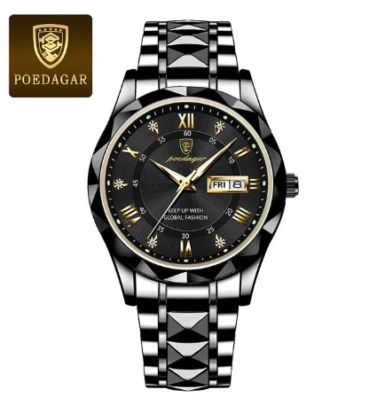 Picture of Inspired by Podedagar - Men's Luxury Brand Watch, Waterproof, Luminous, Week Date, Stainless Steel, Quartz