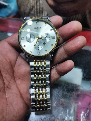 Picture of Inspired by OLi-VS Luxury Men's Watch Stainless Steel Strap Quartz Watch Casual Chronograph Luminous Waterproof Watch for Men - 2868