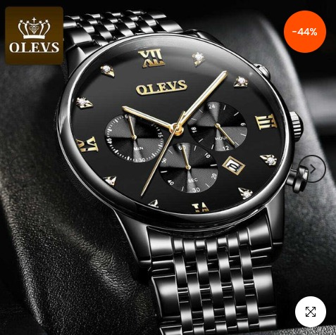 Picture of Inspired by OLi-VS Luxury Men's Watch Stainless Steel Strap Quartz Watch Casual Chronograph Luminous Waterproof Watch for Men - 2868