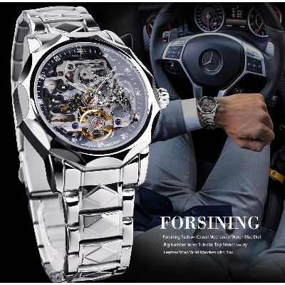 Picture of Forsining Luxury Automatic Tourbillon Diamond Outdoor Mens Mechanical Watch - Watch
