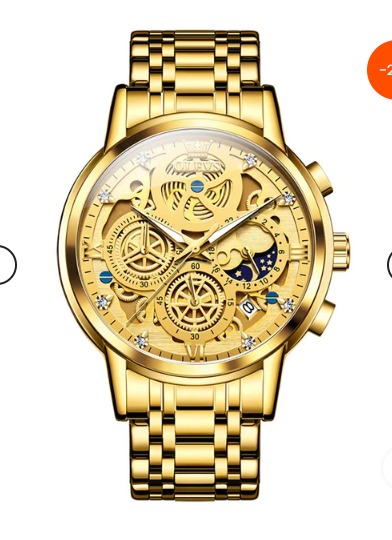 Picture of Inspired by olevs 9947 Top Luxury Brand Chronograph Stainless Steel Wristwatch For Men - Watch