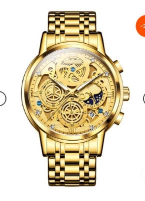 Picture of Inspired by olevs 9947 Top Luxury Brand Chronograph Stainless Steel Wristwatch For Men - Watch