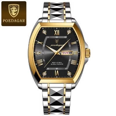Picture of Inspired by podeghar new square os -Men's Watch, Quartz, Gold, Classic, Water Sports, Luminous, Waterproof, New Collection 5528