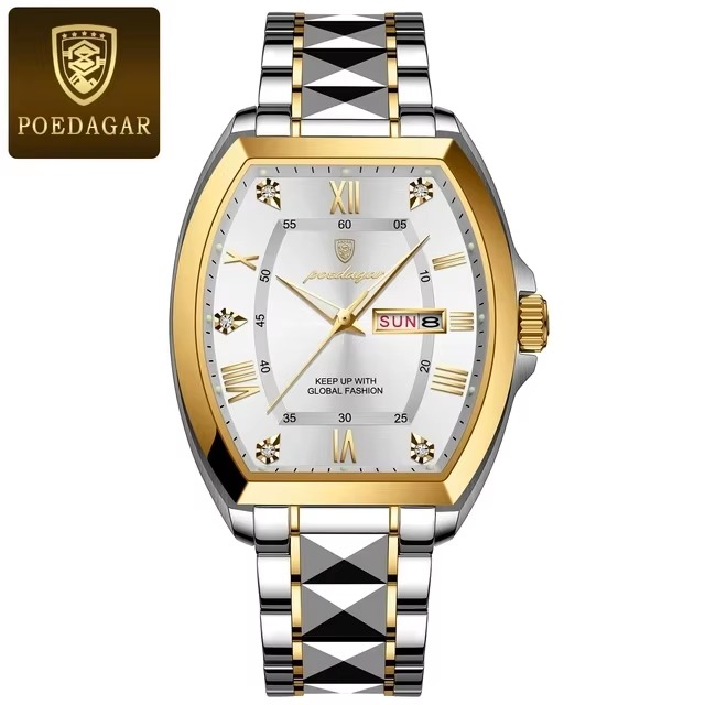 Picture of Inspired by podeghar new square os -Men's Watch, Quartz, Gold, Classic, Water Sports, Luminous, Waterproof, New Collection 5528