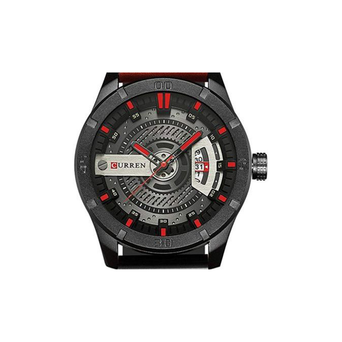 Picture of Inspired by curren belt men women CN 8301 Sports Watch Luxury Brand Military Watches Male Analog Date Quartz Watch Men Casual Leather Wrist Watch