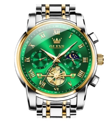 Picture of OLi-VS Fashion Mechanical Watch for Man Wateproof Stainless Steel luxury Business Luminous Automatic Watches Men - 9910 ( Silver )