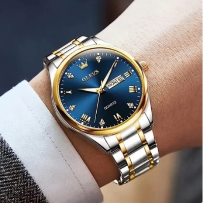 Picture of Inspired byolevs  Luxury Watches Men Waterproof Fashion Sports Watch Stainless Steel Blue Military Quartz Wristwatch Male Clocks