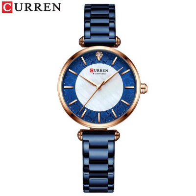 Picture of Inspired by pati chain  Watches for Women Top Brand Luxury Blue Thin Quartz Watches with Stainless Steel Strap Simple Girl Clock