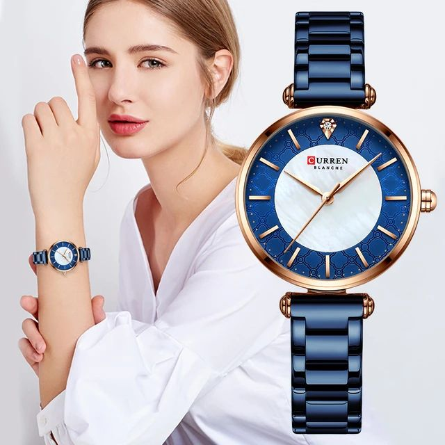 Picture of Inspired by curren Wrist Watch For Ladies High Quality Waterproof Stainless Steel Stylish Party Watch ( Multicolor )