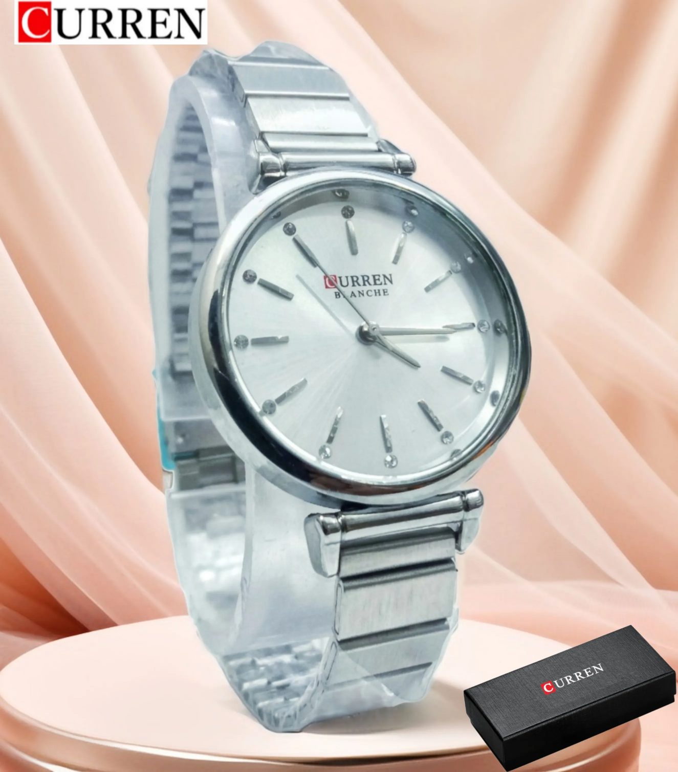 Picture of Inspired by curren Wrist Watch For Ladies High Quality Waterproof Stainless Steel Stylish Party Watch ( Multicolor )