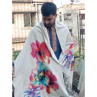 Picture of girls joypuri shal linen kashmiri fabric made very much fashionable and comfortable